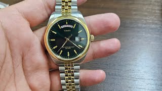 Timex Legacy 41mm  Two Tone Jubilee Bracelet  Green Dial [upl. by Nerek]