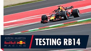 Testing Testing RB14  Daniel Ricciardo takes to F1 testing in Barcelona [upl. by Ideih]