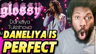 DANELIYA TULESHOVA  GLOSSY live You Show 2021 REACTION VIDEO [upl. by Anomahs]