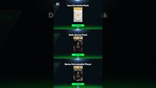 3xIcon chroniclesDaily Quest Bonus untradable Balon dor Packs eafc25 fcmobile [upl. by Annasiul]