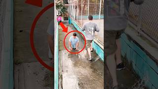 Heartwarming Moment Girl Helps Man Cross Puddle shorts [upl. by Evangelia]