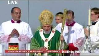 Papst Benedikt Freiburg Hl Eucharistie AUSZUG [upl. by Garner524]