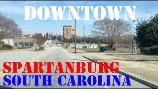 Spartanburg  South Carolina  Downtown Drive [upl. by Ynnej]