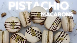 Pistachio Macarons Easy Simple and Delightful Threat  for beginners [upl. by Ainyt]