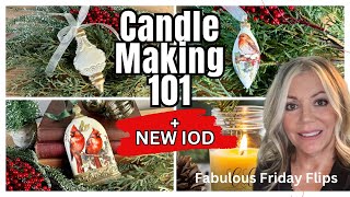 How to Make Soy Candles amp VintageInspired Holiday Ornaments with IOD [upl. by Nauq]