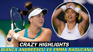 Emma Raducanu vs Bianca Andreescu  Crazy Highlights Tennis 2024 HD [upl. by Avelin844]