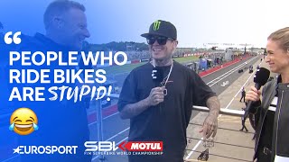 British Speedway Rider Tai Woffinden discusses his love for World Superbikes at Donington Park 🏍️ [upl. by Varipapa]