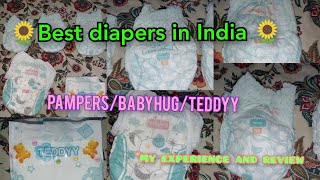 Best diapers for babies in India❤️🌻💕PampersBabyhugTeddyy💁🏻‍♀️which i am using for my baby🌼 [upl. by Alatea]