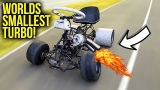 Installing a TURBO on our BUDGET 50cc Drift Kart [upl. by Ivory]