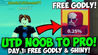 Noob To Pro Day 1 Free Godly amp OP Shiny Code  INSTANT PRO  Ultimate Tower Defense Season 3 [upl. by Halda]