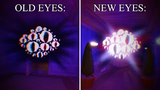 The Eyes Old and New Death Comparison Roblox DOORS Update [upl. by Whitten]