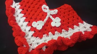 Crochet 0 to 3 months old Baby Woollen Poncho  Mini Mouse Poncho  Crochet Poncho for baby girl [upl. by Robi]