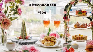 The shard afternoon tea  London  ShangriLa hotel  Vlog 🇬🇧 [upl. by Ylra]