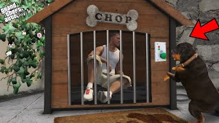 GTA 5  Franklin Locked Inside Chops House And Found A Secret Button In GTA 5 [upl. by Einaled]