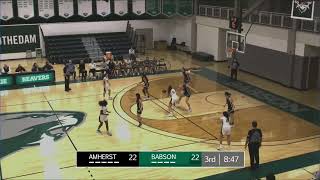 Womens Basketball Amherst at Babson Highlights 12522 [upl. by Ydiarf619]