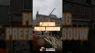 Plaatsing aanbouw 🏡🌐 deprefabrieknl✉️ infodeprefabrieknl📱 0203317470 [upl. by Yhtrod]