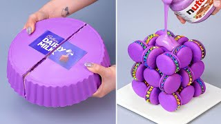 💜💜 Wonderful Purple Cake Decorating  Amazing Cake Decorating Tutorials  Relaxing Cake Video [upl. by Demona]