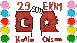 29 Ekim Cumhuriyet Bayramı Resmi Çizimi 29 Ekim Cumhuriyet Bayramı Resmi Nasıl Çizilir Kolay [upl. by Direj166]