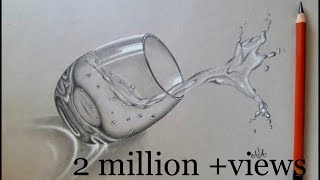 Water glass sketch in 3D [upl. by Anhavas889]