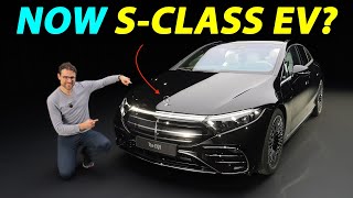 Finally the electric SClass Mercedes EQS facelift now with ⭐️ [upl. by Ezara]