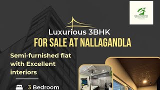 3bhkflat sale at nallagandla  Size  1690sft  West semifurnishedflat Please Dial 9390352839 [upl. by Acenom]