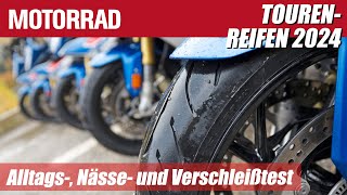 MotorradTourenreifen 2024 Umfassender Test unter Alltags Nässe und Verschleißbedingungen [upl. by Corotto]