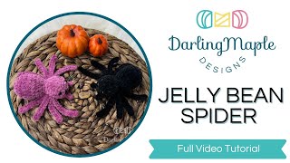 No Sew Spider  Spider Crochet Pattern  Full Video Tutorial  Amigurumi  Jelly Bean Series [upl. by Ahsienot9]