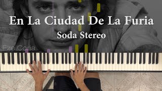 En La Ciudad De La Furia  Soda Stereo  Acompañamiento para piano  Partitura midi mp3 [upl. by Kellina608]