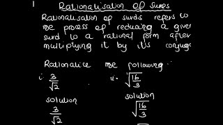 Rationalizing Surds Techniques and Examples [upl. by Piers]