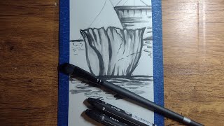 Nighttime painting session of a whales tail amp water soluble graphite sticks 🐋asmr [upl. by Koller]