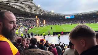 Motherwell pyro display at Hampden [upl. by Riha]