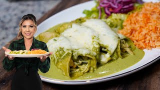 ENCHILADAS POBLANAS The EASIEST and MOST DELICIOUS Baked Poblano Chicken Enchiladas [upl. by Caesar]