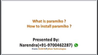 What is paramiko   Python module to connect with remote server [upl. by Kenlay]