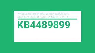 Windows 10 version 1809 OS Build 17763379  KB4489899 [upl. by Winne632]