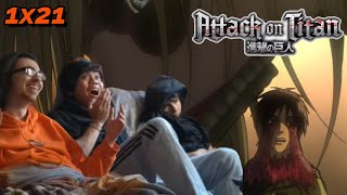 worst plan EVER ATTACK ON TITAN 1x21 Group Reaction [upl. by Piane]