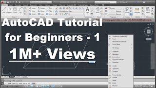 AutoCAD Tutorial for Beginners  Lesson  1 [upl. by Lledor473]