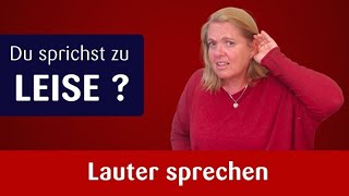 Stimmtraining  Ist deine Stimme zu leise Stimmübungen zum LAUTER SPRECHEN [upl. by Odlanra]