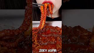 ASMR SPICY OCTOPUS ENOKI MUSHROOMS shorts [upl. by Salba]