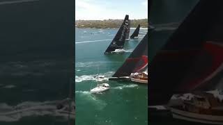 Enormous Sail Boat Carves Through Smaller Boats To Avoid Crash Awesome Driving boat [upl. by Karel302]