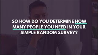 Sample Size Calculation For Simple Random Surveys [upl. by Torrence504]