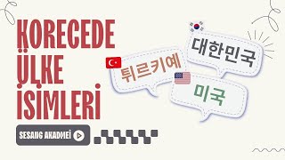 🇰🇷 KORECEDE ÜLKE İSİMLERİ  COUNTRIES IN KOREAN  ÜCRETSİZ KORECE DERSLERİ [upl. by Edlihtam]