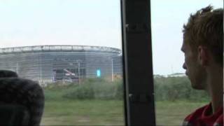 USA Arrives at New Meadowlands Stadium [upl. by Aeila21]