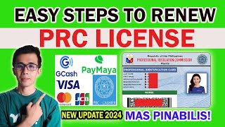 EASY STEPS TO RENEW PRC LICENSE  NEW UPDATE 2024  ONLINE PRC CARD RENEWAL 2024 [upl. by Nasah]