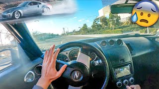 FIRST TIME DRIFTING 350Z GONE WRONG POV DRIVE [upl. by Socem]