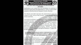 BARC notification 2024 exam rrbjobs andhrauniversity chemistry educationbarc [upl. by Novit549]