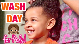 DRUGSTORE Wash Day Routine for KIDS w Natural Hair  LCO Method  MelissaQ [upl. by Ahsieni474]