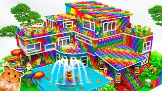 Build The SAFEST Candy Factory Has Giant Waterfall On The River From Magnetic Balls For Hamsters [upl. by Gregg10]