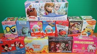 EPIC CHOCOLATE SURPRISE EGG HAUL Disney Frozen Tinkerbell Pirate Fairy Monster High Angry Birds [upl. by Anitac]