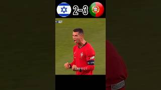 RONALDO HATTRICK 🇵🇸  Portugal Vs Israel World cup 2027 ronaldo youtube shorts [upl. by Rednazxela]