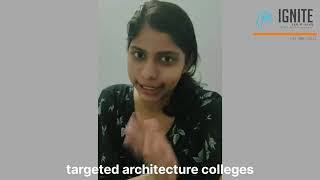 Success story IGNITE Part 11 Ann Kunnath JEE AIR 328 NATA Kerala topper [upl. by Alcine212]